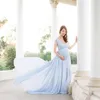 Elegant Maternity Dresses for Photo Shoot Sexy V Neck Off Shoulder Pregnancy Photography Dress Pregnant Women Party Maxi Dress 832 V2