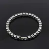 High Quality Zircon Bracelet Stainls Steel Sparkling Round Cut CZ Jewelry Cool Hip hop Men Tennis Bracelet7319228