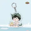 My Hero Academia Keychain Mulheres Acrílico Engraçado Anime Crianças Rei Cosplay Duplo Lado Asui Tsuyu Chaveiro Chaveiro Bonito Jóias Breloks