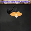 Vintage Wall Lamp Led Light E27 Edison light Loft Retro Iron Paint American Old Style Simplicity Black Pot Cover with Lamp Shade 210724