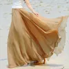 Skirts Sell Long Casual Women Boho Skirt Double Layer Chiffon Sundress Beach Maxi Ropa Mujer