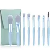 Party Favor 8PCs Makeup Brush Set Premium Synthetic Foundation Brush Blending Face Powder Blush Concealers Eye Shadows Make Up Brushes Kit