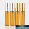 100Pieces/Lot 5ML Portable Amber Glass Perfume Bottles Atomizer Contenitori cosmetic Vuoti With Aluminium Pump