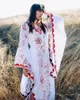 Günlük Elbiseler Kır Çiçeği Kaftan Dres Bell Kollu Meksika Boho Hippi Vintage Tatil Elbise