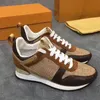 Luxurys Designers Run Away AAA Shoes Men Women Real Leather Shoe Mens Sports Sneakers Flats Casual Speed Trainers Large Size 46