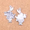 27pcs Antique Silver Bronze Plated musical rabbit trumpet Charms Pendant DIY Necklace Bracelet Bangle Findings 36*23mm