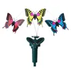 Dekoracje ogrodowe Solar Power Taniec Latający Motyle trzepotanie Wibracja Fly Hummingbird Flyings Ptaki Yard Decor Zabawne zabawki SN2968