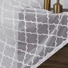 Zasłona zasłona Nowoczesne geometryczne białe koronki tiulowe zasłony do salonu sypialni okno europejskie same zabieg w domu Deoc