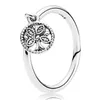 Nieuwe 925 sterling zilveren ring verleidelijke briljante prinses boom van liefde schitterende vlinders voor vrouwen cadeau pandora sieraden