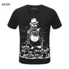 H￶gkvalitativ skalle m￤n designer t skjortor sommar grundl￤ggande solid crystal tiger t-shirt casual tees punk tryck brev skateboard toppar tee mode kl￤der kort ￤rm m-3xl