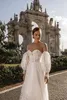 katherine Joyce 2021 Boho Wedding Dresses Detachable Long Sleeve Lace Appliqued Sweetheart Backless Bridal Gowns Robe De Mariée