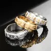 Санскритское буддийское кольцо с мантрой для мужчин и женщин, вращающееся золотого, серебряного цвета, нержавеющая сталь 316L, буддийские ювелирные изделия, кольца 224q