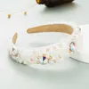 Luxury Baroque Rhinestone Padded Headband For Women Shiny Full AB Crystal Handmade Hair Hoop Head Bezel Wrap Hair Accessories X0722