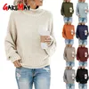 Frauen Pullover Lose Winter Rollkragen Gestrickte Jumper Casual Rot S Damen Hohe Qualität Übergroße Dicke Weibliche 210428