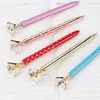 Ballpoint Pens Student Pen With Large Diamond Crystal Ballpoint Pens School Office Promotion Gift Metal Gem Pens 26 Colors GYL40