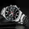 Mens Watches CURREN Top Luxury Brand Chronograph Waterproof Quartz Watch Men Stainless Steel Sport Wrist Watch Clock for Men 210517