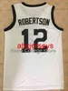 Retro throwback sömnad broderi #12 Oscar Robertson Cincinnati baskettröja Anpassa valfritt nummer och spelarnamn NCAA XS-6XL