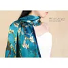 Van Gogh peinture à l'huile Foulard en soie femmes marque de luxe abricot imprimé Floral Hijab Bandana Foulard Femme châle doux Bufanda Mujer 21114748226