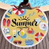 newBeach Towels Tropical Printed Large outdoor camping picnic Microfiber Round Fabric Bath Towel For Living Room Home Decorative EWE5730