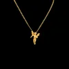 Nya hiphop smycken ängelhänge halsband rostfritt guld pläterat med 60 cm kedja för män trevlig älskare presentrappare tillbehör JE6044416