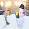 Décoration de fête 1 5m bonhomme de neige gonflable brillant joyeux Noël extérieur LED lumière géante année 2022258H