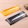 Boîtes d'emballage de gâteaux faits à la main Long Rectangle en plastique Blister Packs Gâteaux de fête de mariage de Noël Boîte à bonbons Porte-conteneur