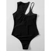 XMTOPYE maillot de bain femme Sexy basique maillot de bain évider combinaison solide noir maillots de bain brésilien maillots de bain été 210712
