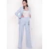 Cleme Blue Women Women Business Suits Trabalho formal Slim Office Uniform Styles