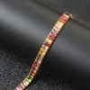 Bracelet coloré réglable en cuivre rempli d'or et Zircon pour femmes et filles, bijoux arc-en-ciel, cadeau de fête d'anniversaire, de mariage, breloque Bra256p