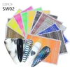 12Sheets Mieszany Wąż Wąż Nail Naklejki Hollow Strip Nails Art Naklejki Samoprzylepne DIY Manicure Narzędzie Naklejka