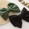 소녀는 새로운 대형 활을 knot hairgrips linen barrette 여자 클립 Acessories 포니 테일 우아한 머리카락 머리카락 머리핀