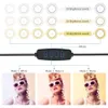 Beleuchtung 6 Zoll 16 cm LED Selfie Ringlicht mit Stativ Armhalter Einbeinstativ USB dimmbare Fotografie Licht für Fotostudio Fülllampe