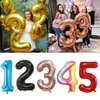 40-дюймовый гелиевый шар с золотым номером, алюминиевое покрытие, воздушные шары для украшения дня рождения, свадебные воздушные вечерние товары7443254