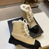 mode vrijetijdslaarzen echt leer winter snowboots warm enkellaars vrouwelijk elegant temperament damesschoenen hoogwaardige lederen mat