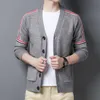 Bolubao merk heren vest trui streep comfortabele warme mannen mode wol mix trui mannelijke wilde casual slanke truien 210518