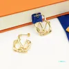 Europe America Style Jewelry Sets Lady Women Gold-color Metal Hollow Out V Initials Garden Necklace Earrings Bracelet Sets M69035