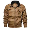 男性コート冬の暖かい涼しくモトオートバイのアウターウェアヨーロッパサイズドロップレザーマンジャケット男性のジャケット211009