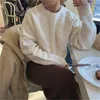 Suéteres gruesos de punto trenzado coreano Jerseys Otoño Invierno Manga larga O-cuello Sólido Moda suelta Tops Femme 210518