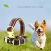 custom leather dog collars with nameplate