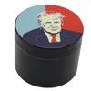 Smoking Trump pattern Grinders Herb 50mm 4 layer tobacco grinder Zinc alloy teeth colorful High Quality for smoke accessoriesers