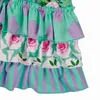 Baby Girl Dress Enfants es pour filles Green Stripe Floral Cake Princess Vêtements pour enfants 0-6Y E83080 210610