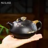 Large capacity 360ml Yixing Upscale Black mud teapots purple clay filter pot Tie Guanyin beauties kettle Boutique set 210621