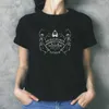 Mulheres Esqueleto Jogo Com Mim T-shirt T-shirt Verão Bonito Tee engraçado Grunge Goth Roupa Halloween Witch Camisa 210518