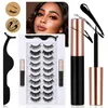 10 par magnetiska ögonfransar och eyeliner med pincett Lash Extension Mink Set Natural Look Handgjorda Återanvändbara Inget lim behövs Grossistsmink lösfransar