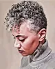 Grey Hair Drawstring Ponytail funmi Curly Afro Clip ins Updo Chignon Bun HairPiece Extensions for African American Women short Size Gray DIVA1