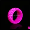 Style Luminous Flower Pattern Simple Resin Glow In Dark Kids Party Gifts 5 Colors Choose Xkpue Band Rings Lyiem