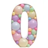 Decorazione per feste 1M Numero grande gigante 1 2 3 4 5 Scatola di riempimento per palloncini Stand Fai da te Baby Birthday Organic Mosaic Decor Frame Anniversary3110