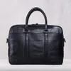 HBP äkta läder män handväska man väska portfölj affärer axel stor kapacitet crossbody 15.6 tum laotop kontorsväskor