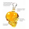 7pcs skull decanter القدح مضحك نبيذ كوب النظارات الشفافة أدوات المائدة الكريستال مع أكواب رؤوس لقطة لويسكي 210326