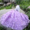 Ręcznie robione luksusowa odzież stereoskopowa motyl haftowa ogonowa sukienka ślubna ubrania zwierząt wieczorowy 239e